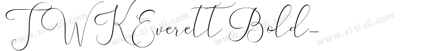 TWKEverett Bold字体转换